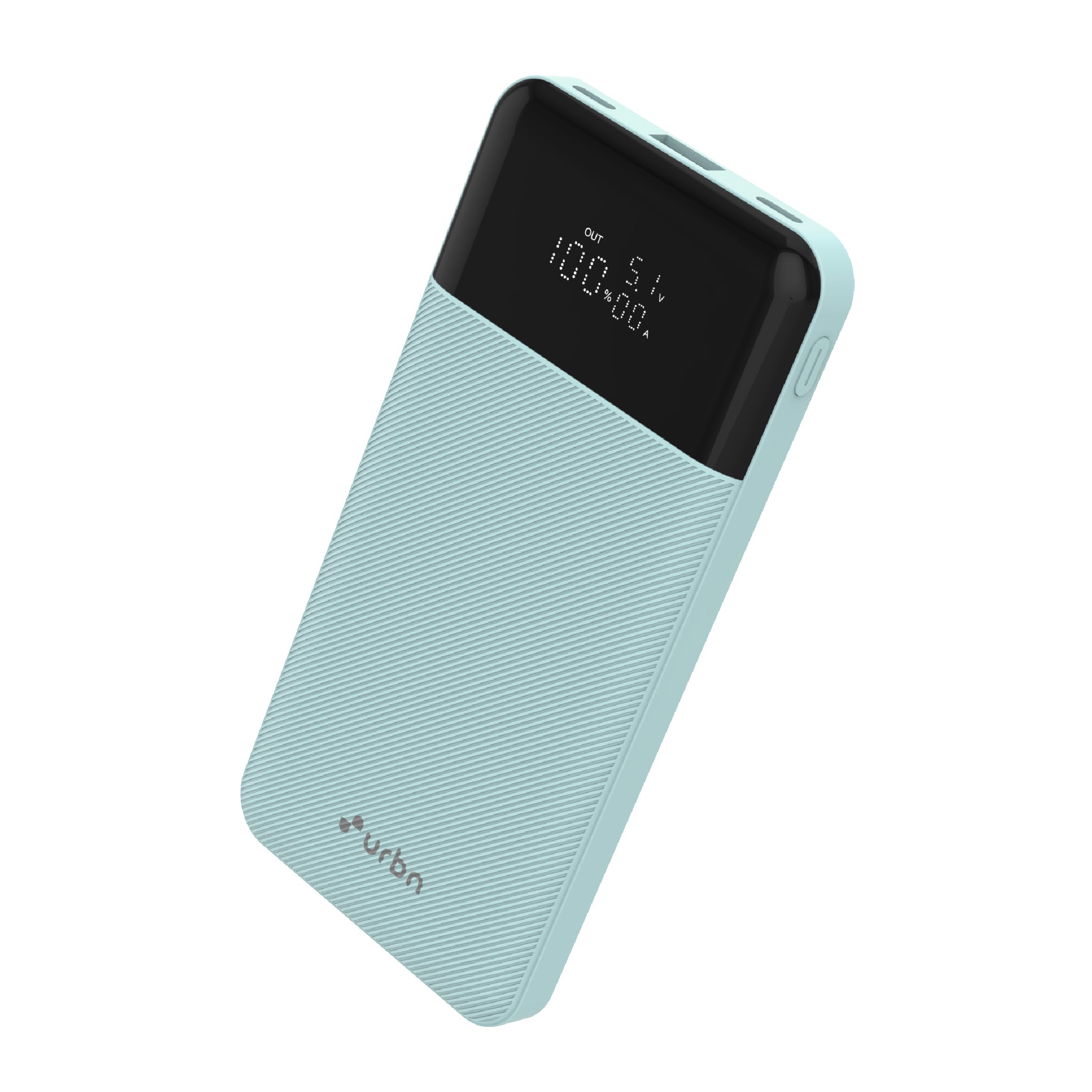 URBN 10,000 mAh Edge Power Bank with Smart LED Display, Ultra Slim & Compact, 22.5W Fast Charging, Power Delivery, Quick Charge, Triple Output(1-USBA, 2 USB-C) iPhone, Samsung, Android & More - Teal-image-36
