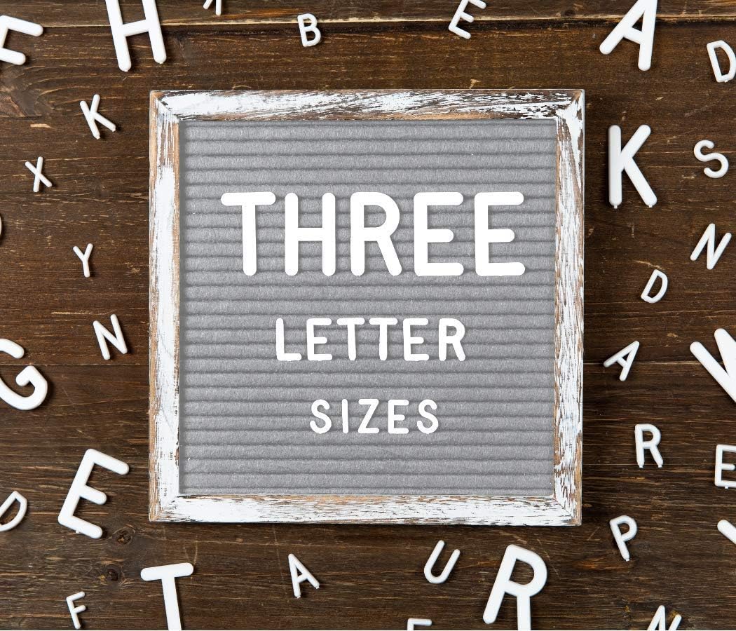Onе-Dау Sаlе: Uр tо 60% оƒƒ Letter Board 10x10 Rustic Gray | +690 PRE-Cut Letters +Stand +Upgraded Wooden Sorting Tray | Farmhouse Felt Letterboard with Cursive Words, Letter Boards, Word Board, Message Board, Changeable Sign
