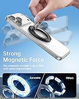 Vista 4 de SYNCWIRE para MagSafe Agarre para Teléfono, Rotación 360° Agarre Magnético para Teléfono Celular Soporte de Anillo Magnético Atril Soporte de Anillo