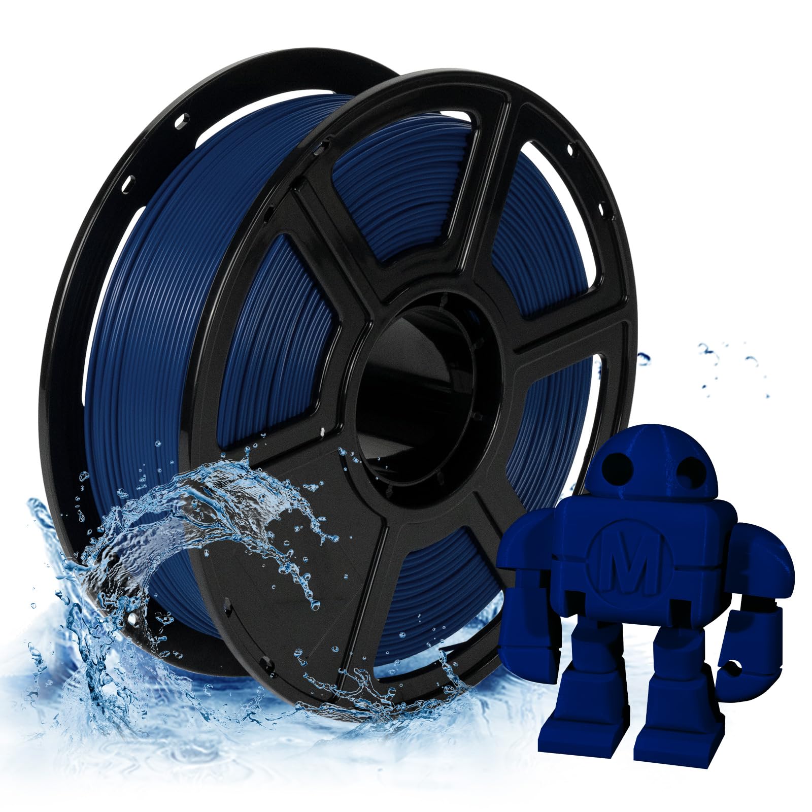 Flashforge Filament PETG pour imprimante 3D - 1,75 mm - Bobine de 1 kg - Précision dimensionnelle +/- 0,05 mm - Pour Finder et Creator Pro - Bleu PETG-1