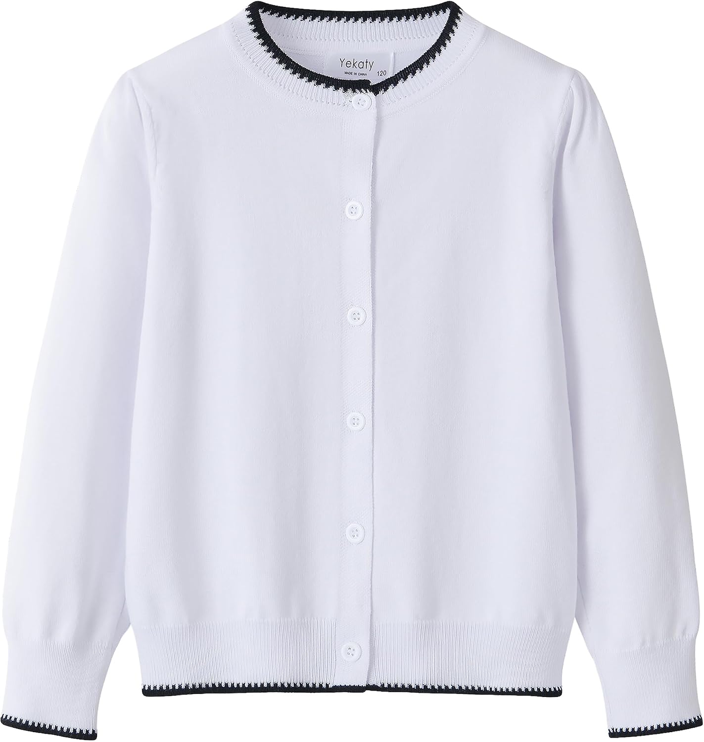 Yekaty Girls Cardigan Basic Long Sleeve Button Knit Sweater Tops Fashion Outfits