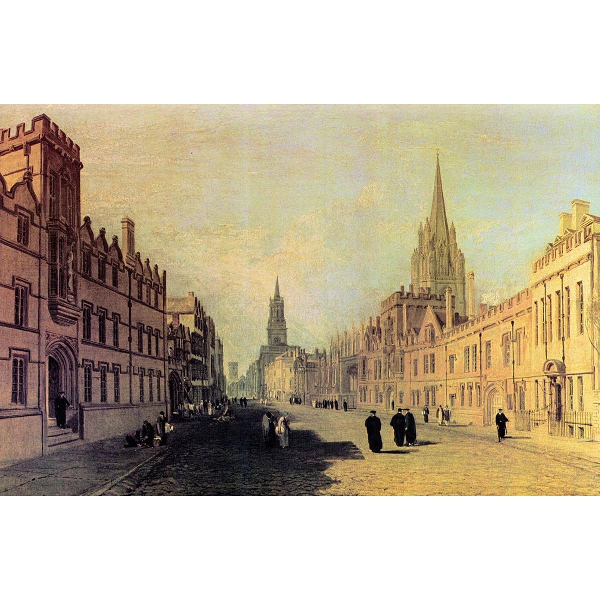 Impression sur toile durable Turner View the High Street Oxford - 2