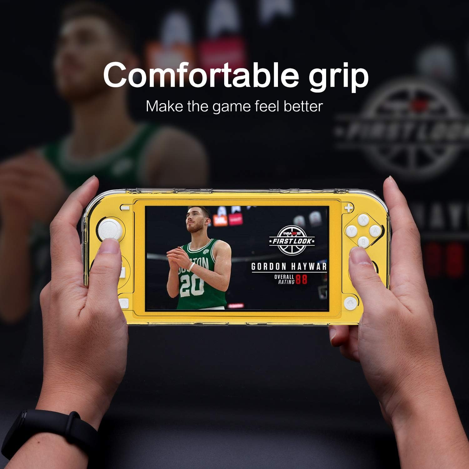 Switch Lite Case with Kickstand – Clear Hard Protective Shell with Stand, Shockproof Transparent Switch Lite Cover – Slim Fit Grip Case for Boys, Travel & Daily Gaming - Image 7