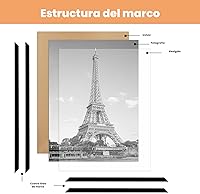 Vista 4 de upsimples Portarretratos de 18 x 24 pulgadas, color negro, paquete de 3 marcos de póster a prueba de arañazos de 18 x 24 pulgadas para galería