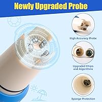 Vista 2 de Medidor de sal de piscina pH y sal para piscina de agua salada, pH y salinidad, medidor digital 7 en 1 para piscinas, jacuzzis y spas de natación