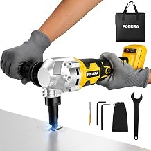 Cordless Metal Nibbler Compatible with DeWalt 20V Battery, 18 Gauge Electric Nibbler, 30000RPM Brushless Metal Cutter with 3 Speed, Assist Handle & 2 Blades for Stainless Steel, Aluminum No Battery