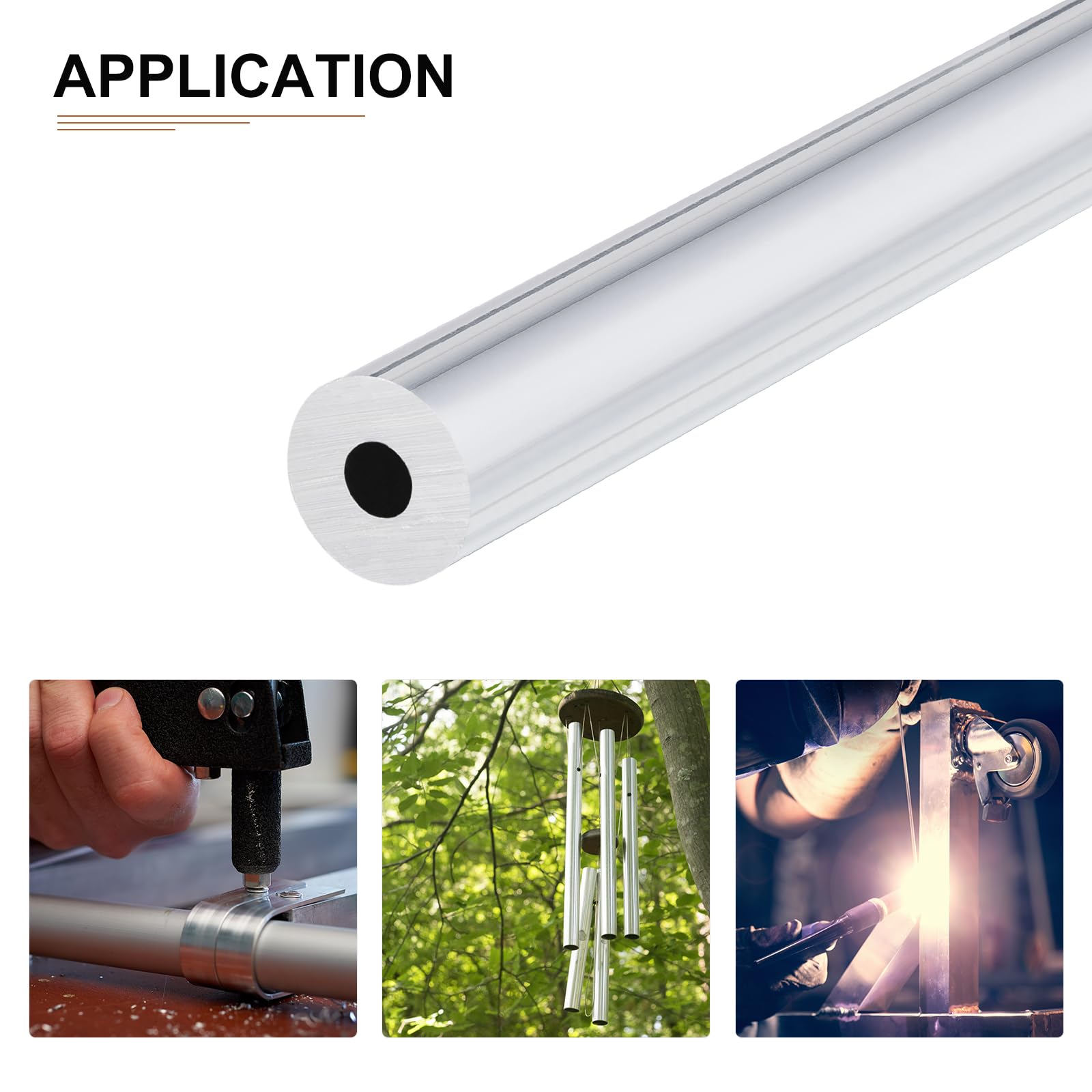 DTGN 11.8"x0.31"x0.12"(LxODxID) Seamless Aluminum Round Tube - 3Pack - Good for DIY Crafts - 6063 Aluminum Straight Tubing - Silver - Image 4