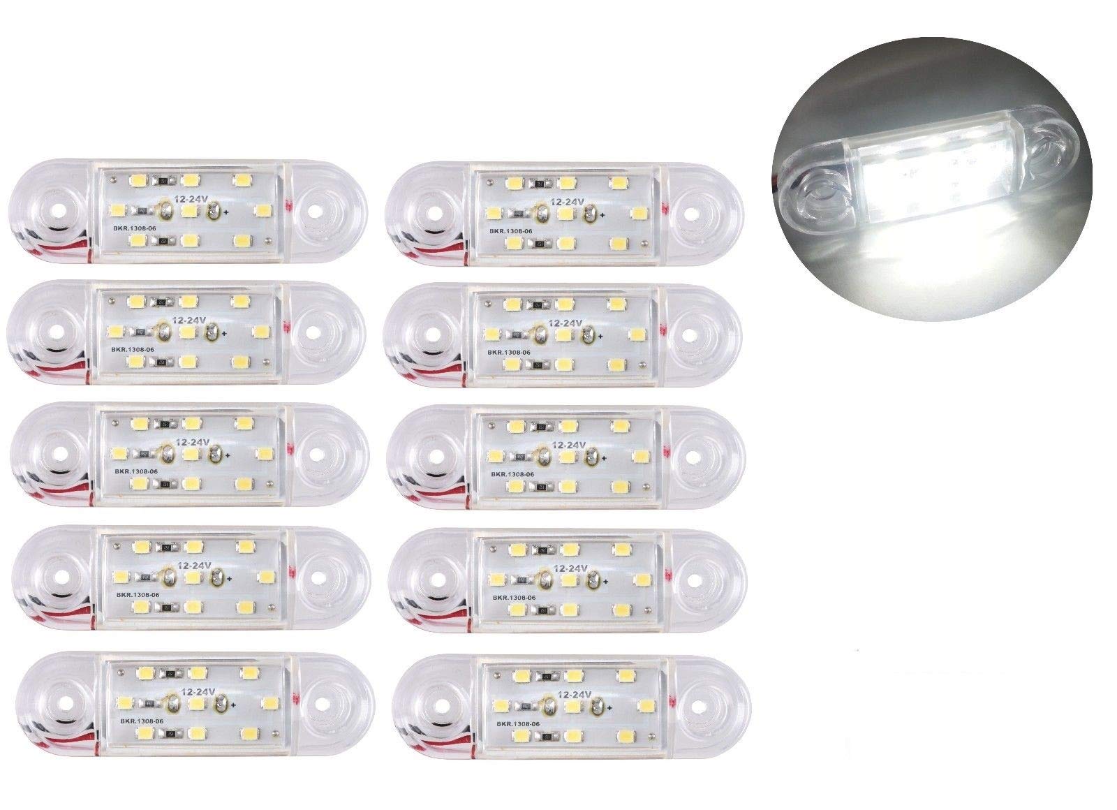10 Pezzi LED Indicatori Laterali Luci,12V/24V Luci Di Posizione - Foto 8