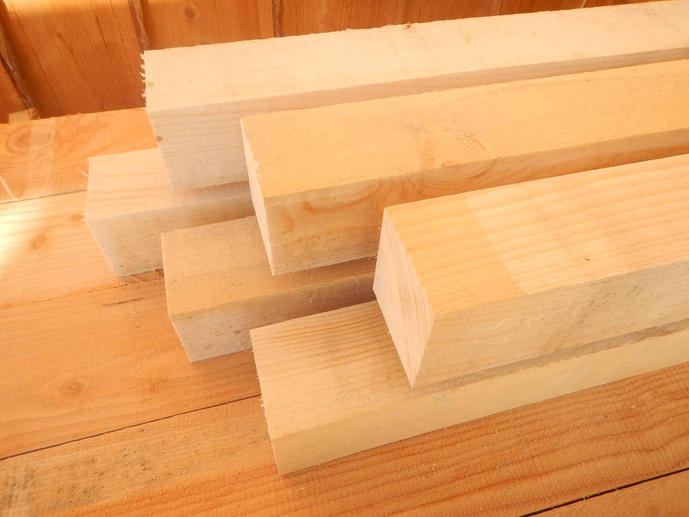 FICHTE TANNE 50x100mm Balken 5x10cm Kantholz Pfosten Pfahl sägerau Bauholz Rahmen 200cm Länge (4 Stück)