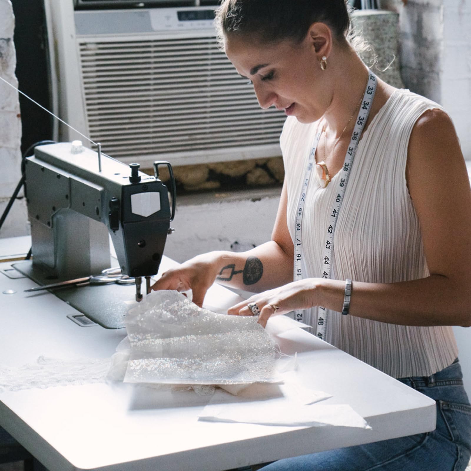 Pailletten-Nähfuß Aus Metall Für Nähmaschinen – Speziell Für Perlen- Und Paillettenstoffe – Reduziert Fadenbrüche, Ideal Für Brautkleider & Abendmode