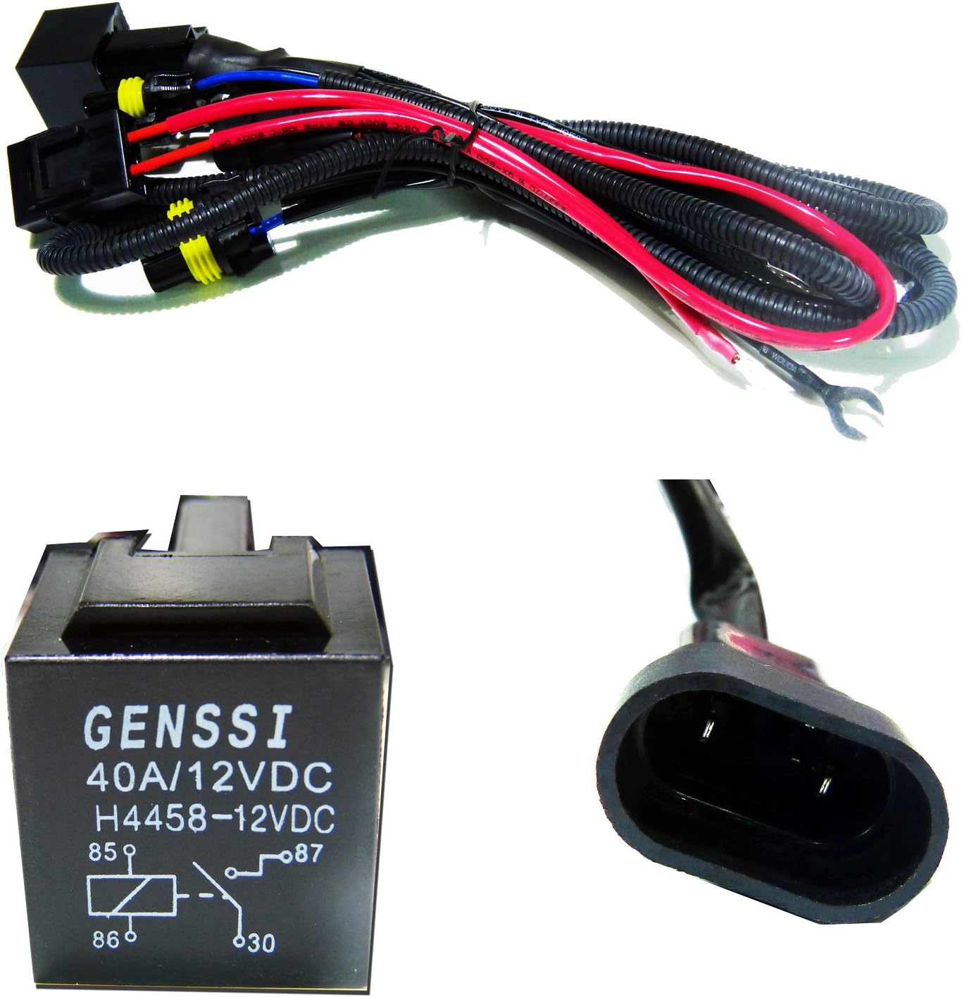 H11 H9 H8 Automotive Relay Wiring Harness with Plug PnP
