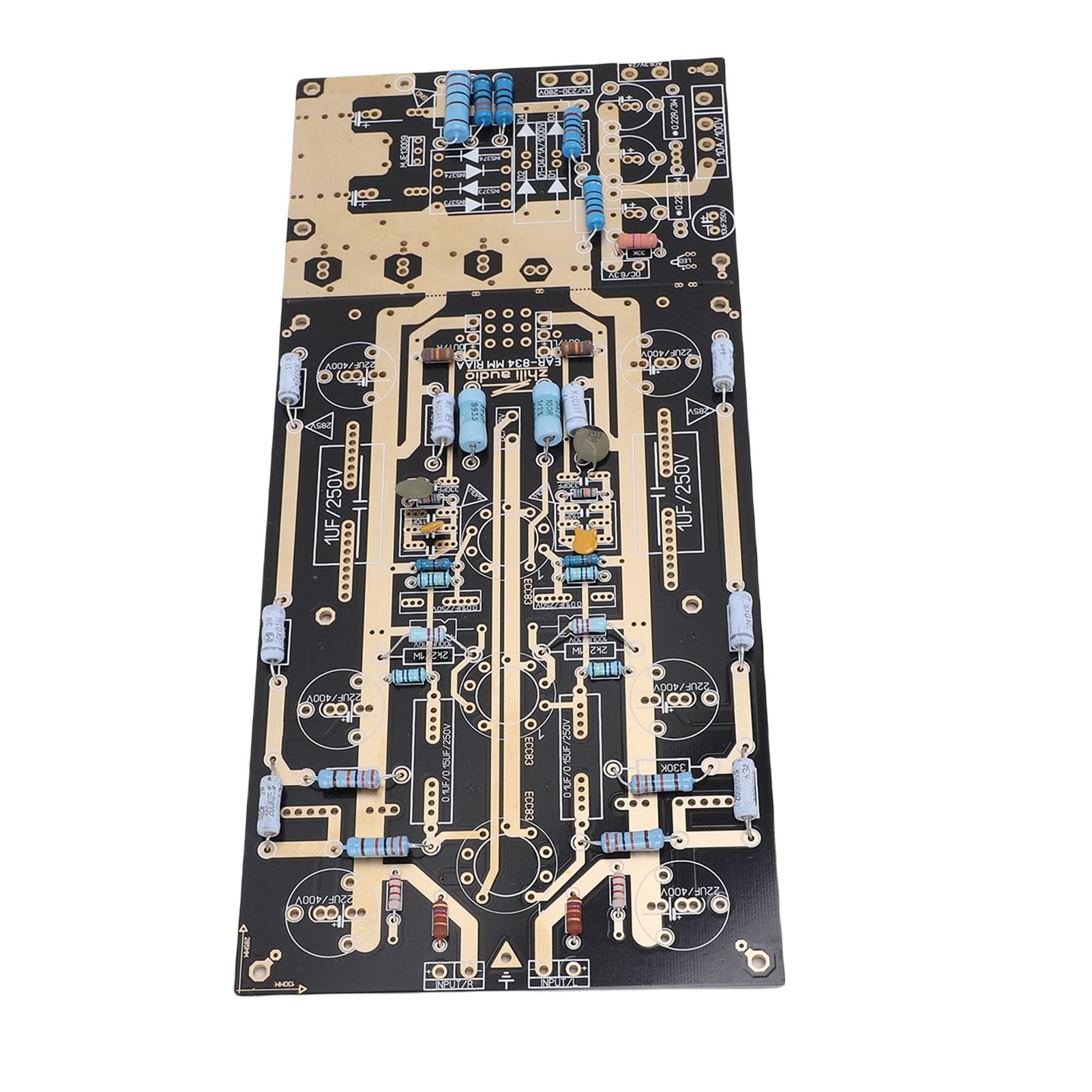 Duokon Scheda Amplificatore di Potenza Scheda Amplificatore Fono PCB per Tubi ECC83 5,12 X 11,22 Pollici Equalizzazione RIAA 3 Prese per Tubi Giradischi Audio Fai da Te per l'ascolto di Vinili