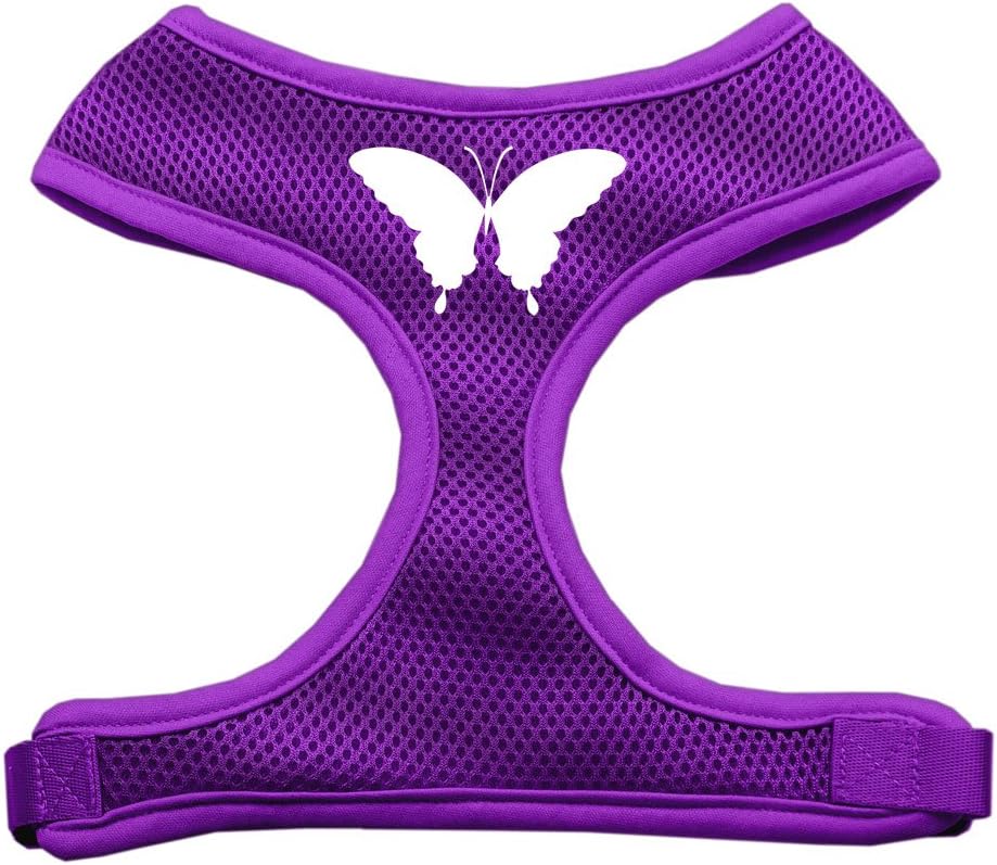 Mirage Pet Products Butterfly Design Soft Mesh Harness, Extra Large, Purple