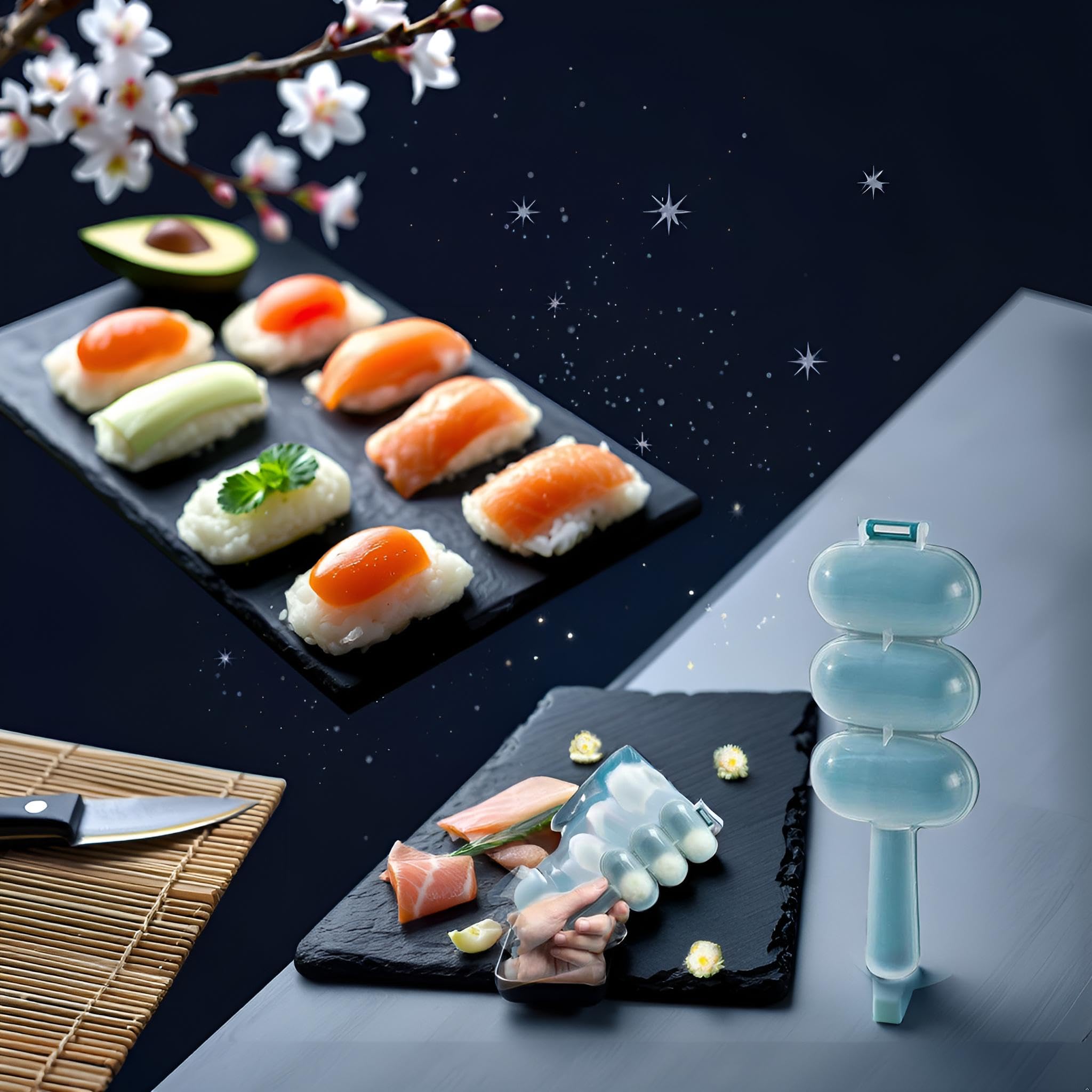 Rijstbal Mallen Rvs DIY Rijst Baller Shakers Onigiri Mold Japanse Sushi Maker Mal Met Rijst Lepel Zeewier Nori Punch Embossing voor Keuken Lunch B