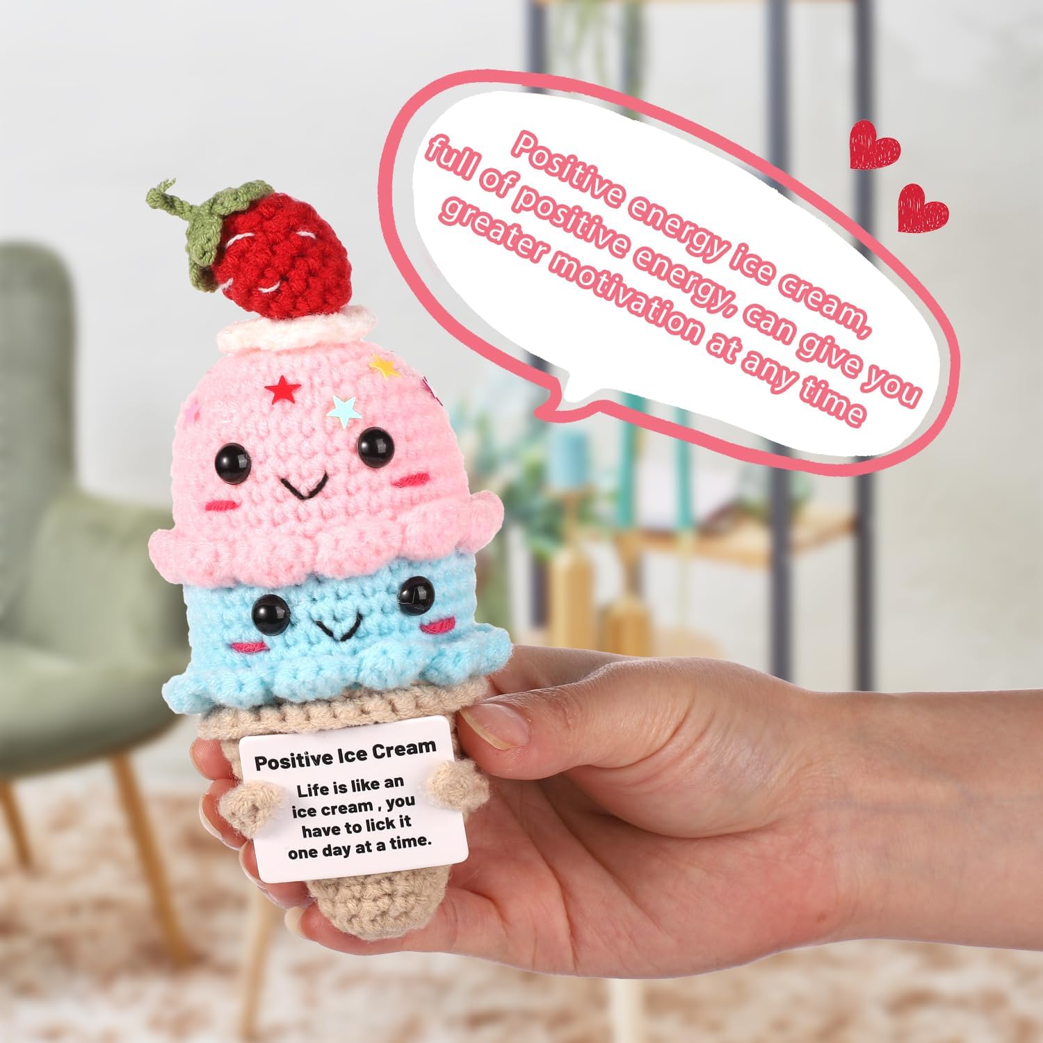 5.5 Inch Crochet Cute Doll Knitted Potato Toy Doll Cheer Gift Emotional Support for Family Friends Encouraging Party Decoration - Image 5