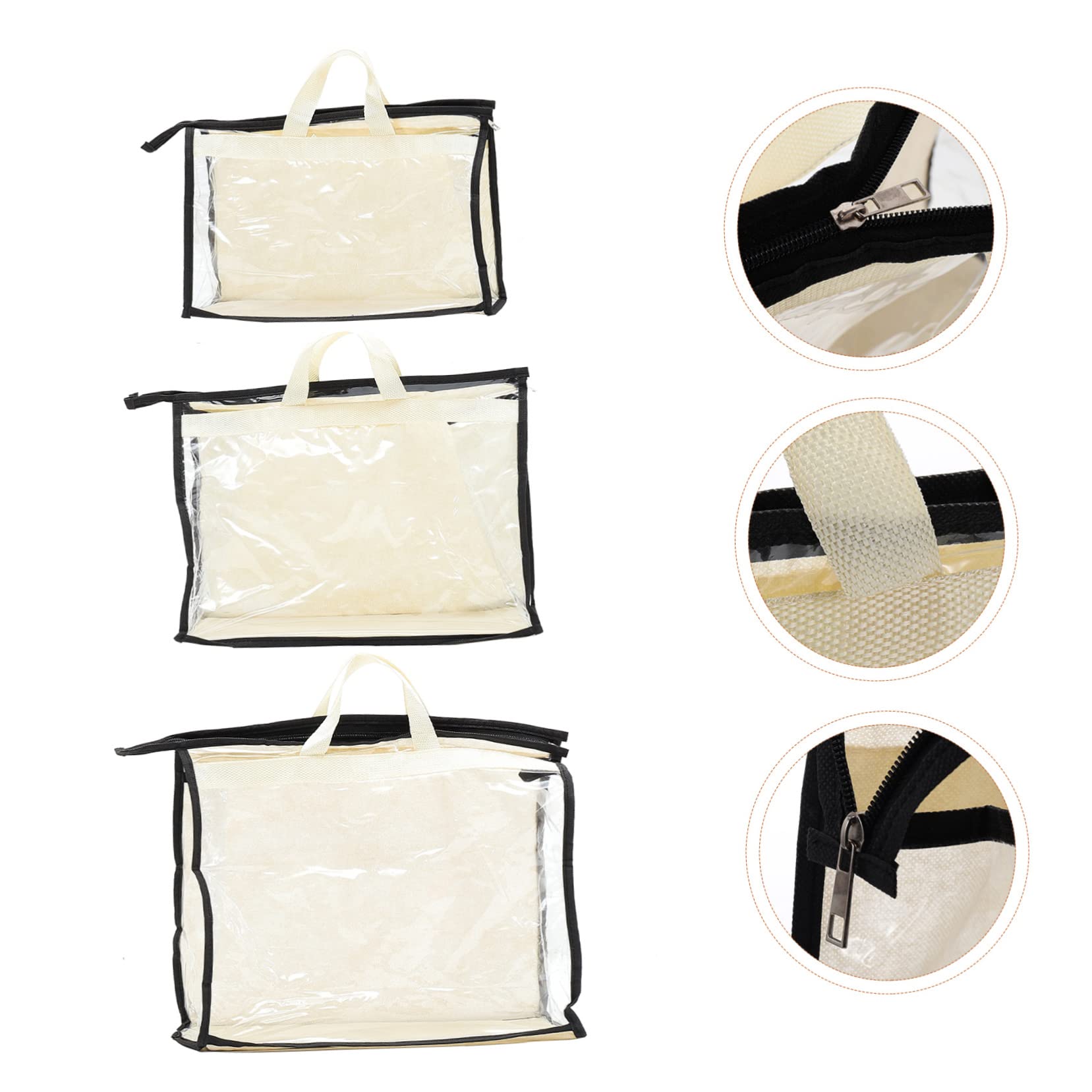 MAGICLULU Organizador Colgante de Bolsos de PVC Transparente 15 Piezas | Armario y Bolsas Colgantes, Diseño Translúcido, Cierre Hermético, Uso en Hogar y Dormitorio