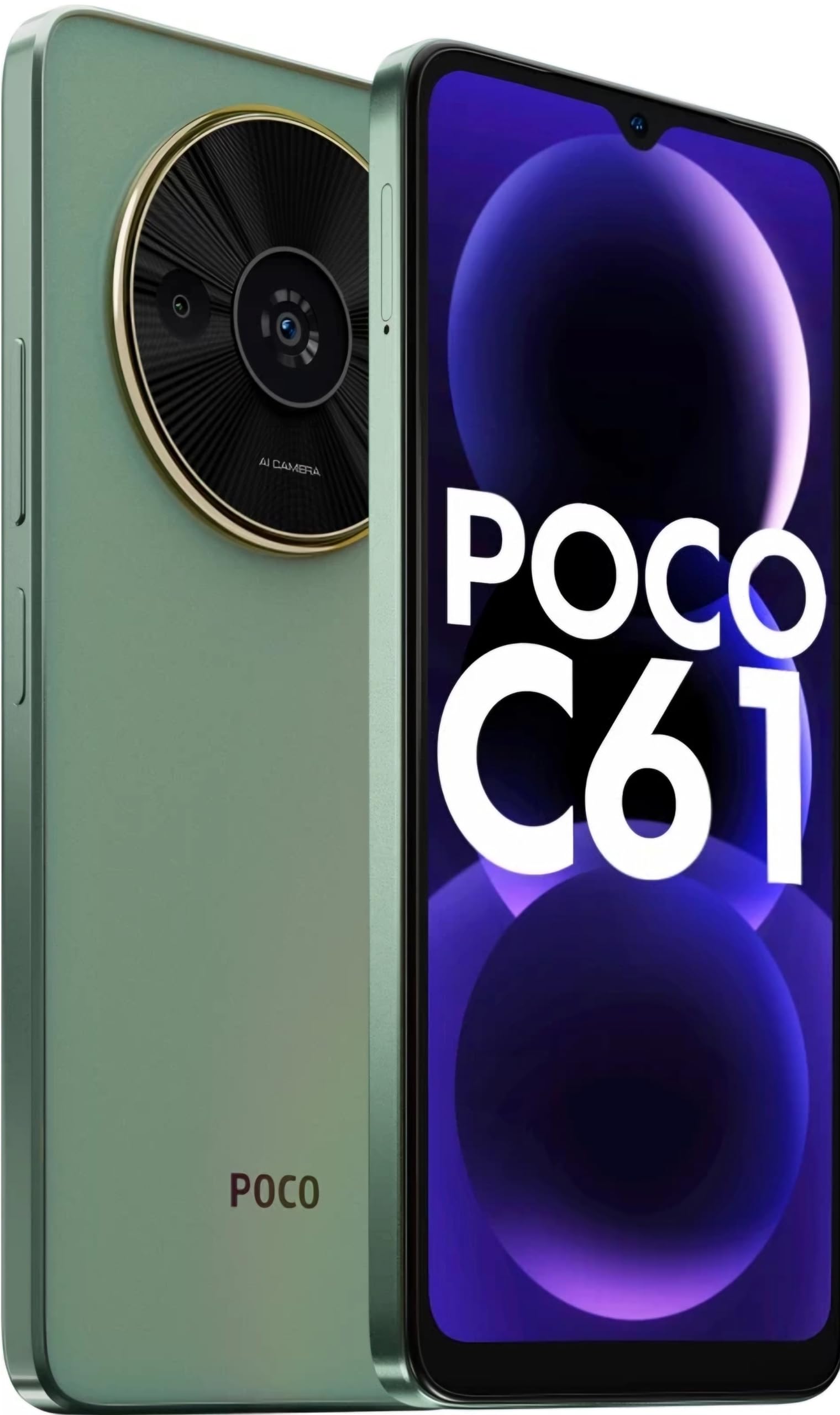 POCO C61 Green 128GB スマートフォン本体 POCO C61 Mystical Green 6GB RAM 128GB ROM : Amazon.in: Electronics