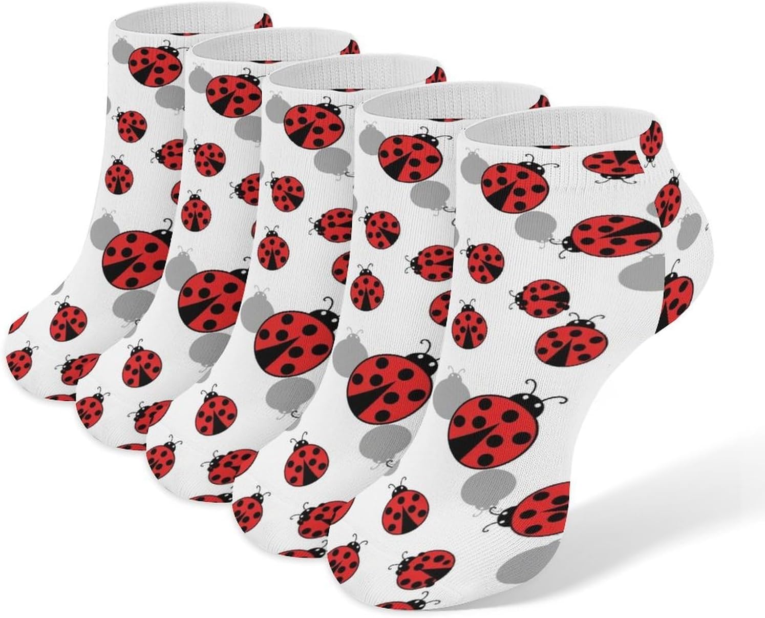 5 Pairs Ankle Socks for Women Funny Low Cut No Show Socks Athletic Running Crew Sock