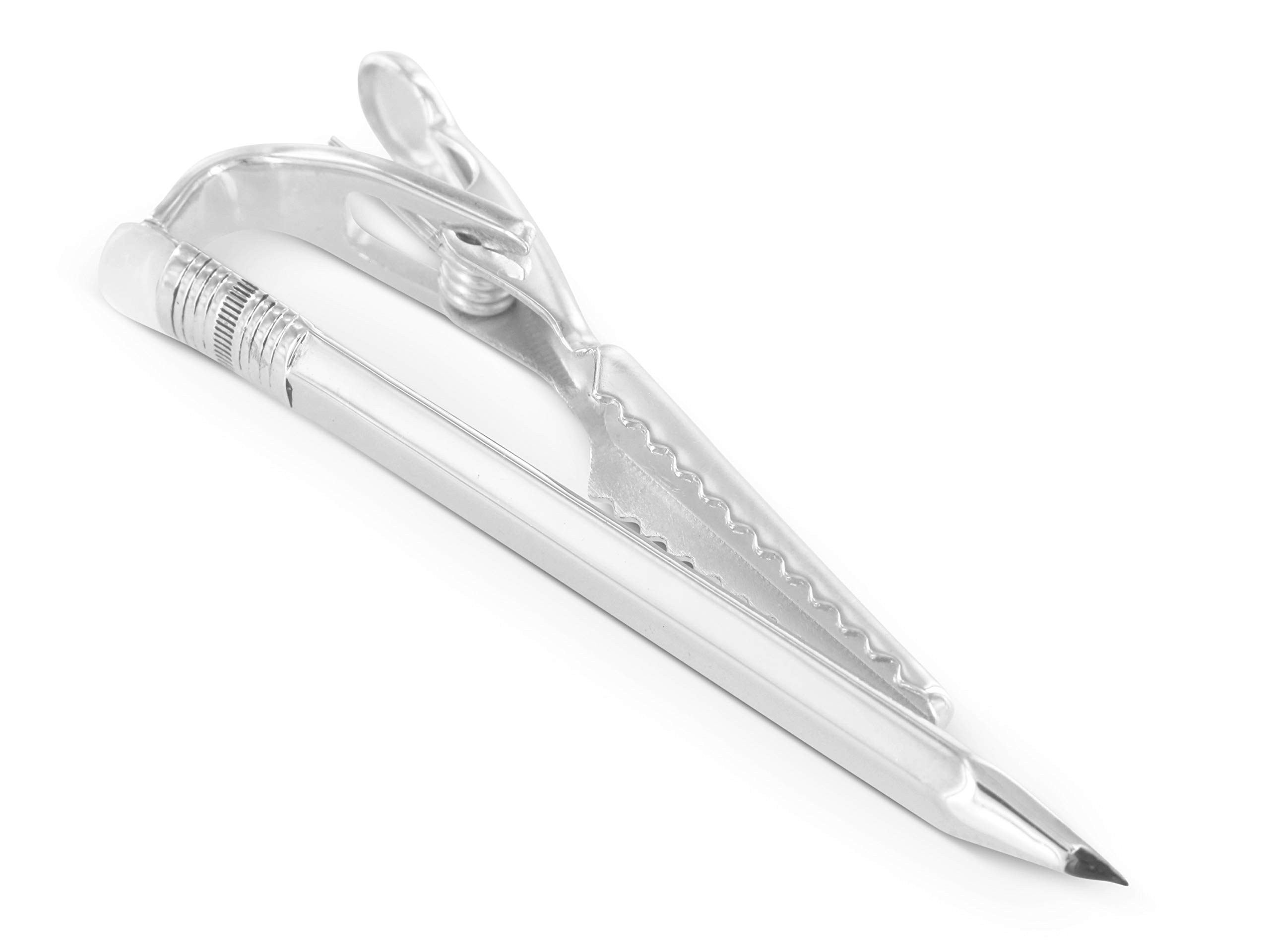 BROOKER Krawattenklammer/Krawattennadel Bleistift Silber