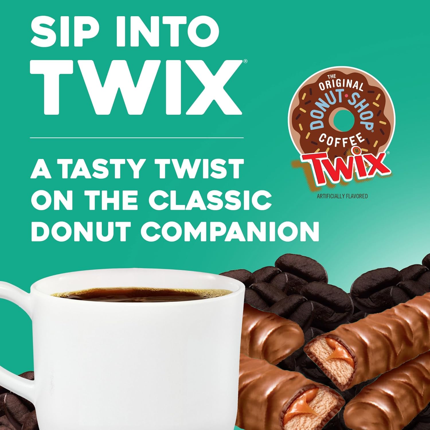 The Original Donut Shop TWIX Coffee, Keurig Single Serve K-Cup Pods, 60 Count, (6 Packs of 10)