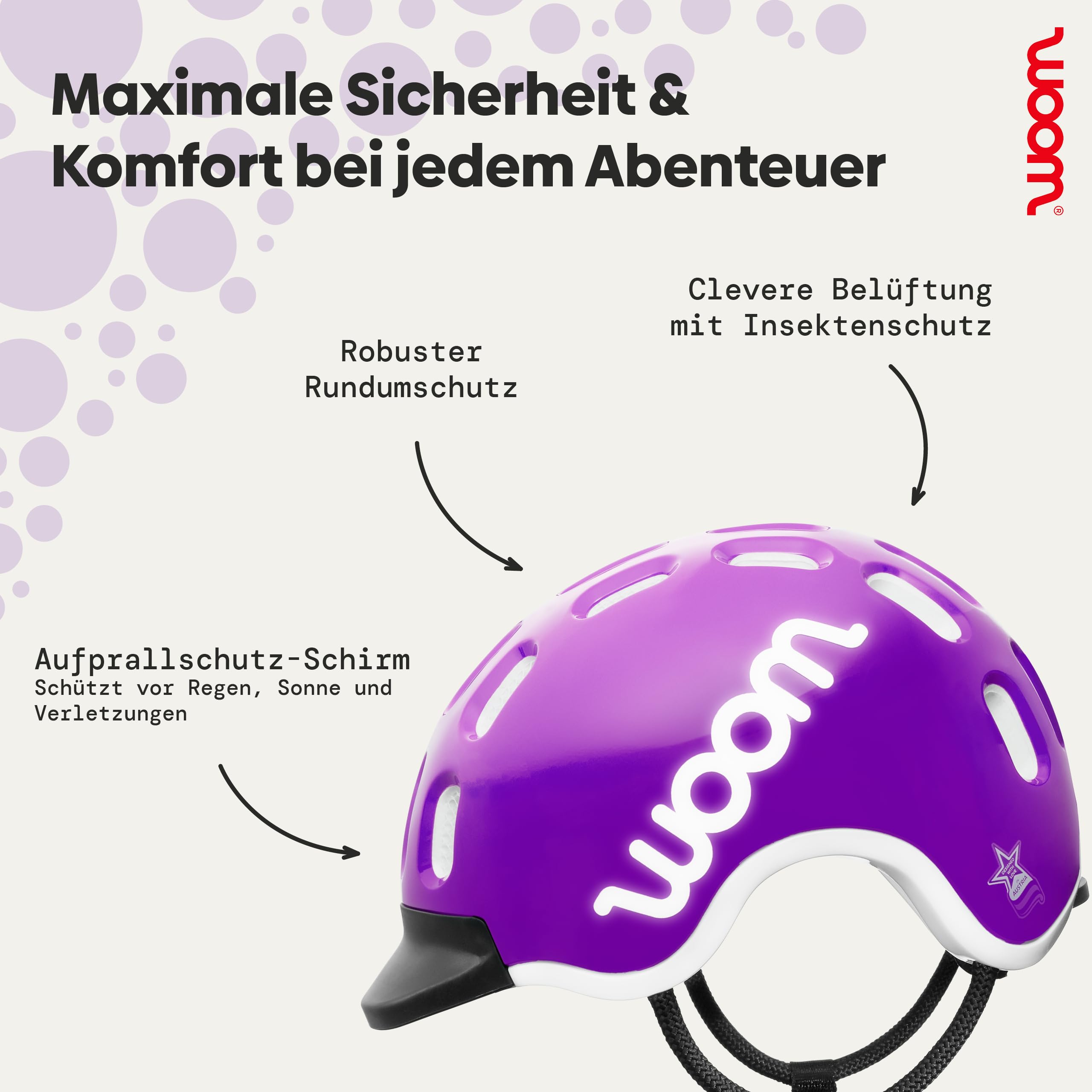 Woom Kinderfietshelm Kids lila XS Sport & outdoor