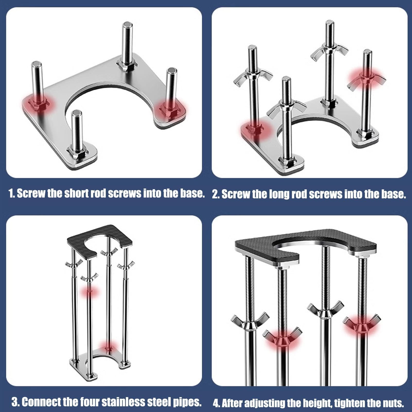 Soporte para Fregadero Bajo Mostrador Base para instalación de lavabo mesa | Kit de Instalación para Fregadero Bajo Encimera Ducha Cocina Baño Cubierta Apartamento Residencia Alquiler