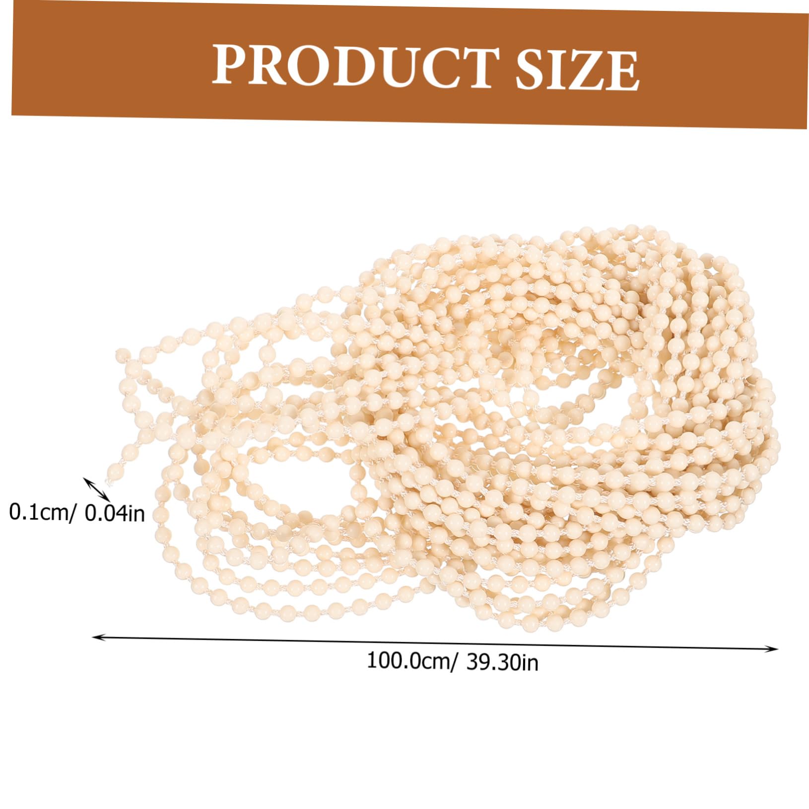 FUNOMOCYA Roller Blind Beaded Chain 10m Long Ideal for Parties Celebrations Easy to Cut