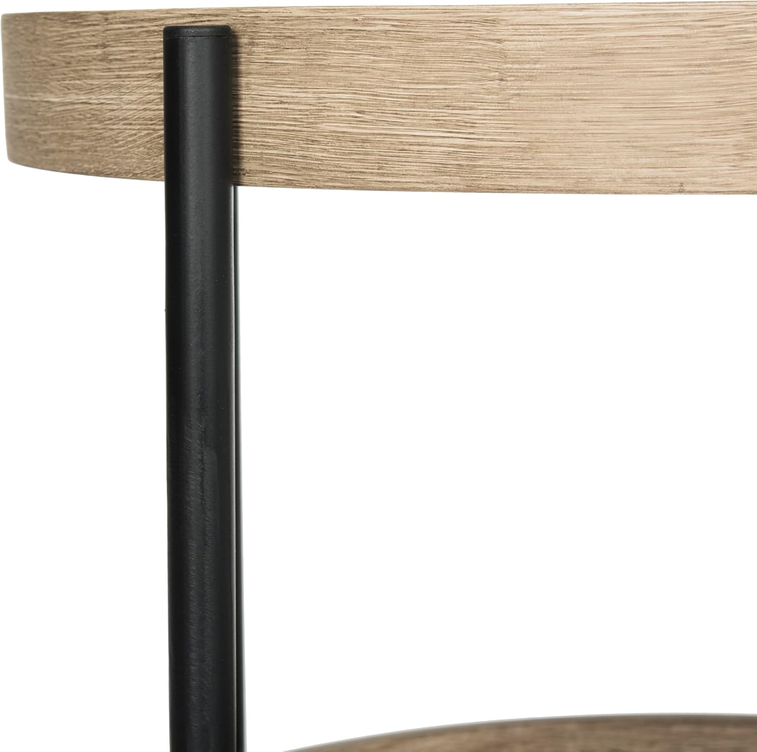 Safavieh Home Collection Javan Retro Mid-Century Light Oak and Black Side Tray Table
