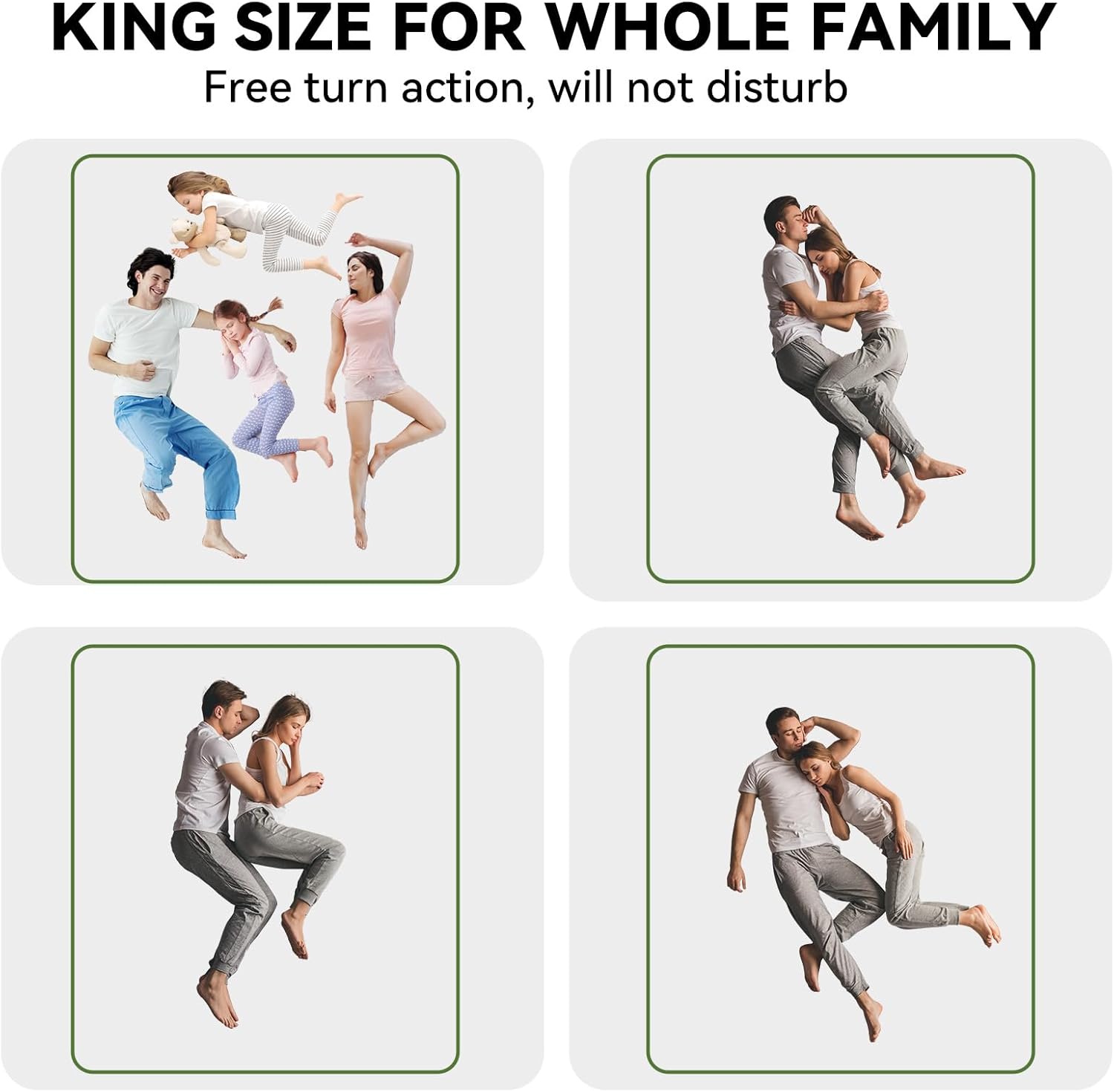 Ultra-Large Double Mattress Sleeping Pad, King-Sized Inflatable Mattress Camping Cot for Family Use, Portable Sleeping Pad for Camping with Pump Bag, 70.9" Wide Air Bed