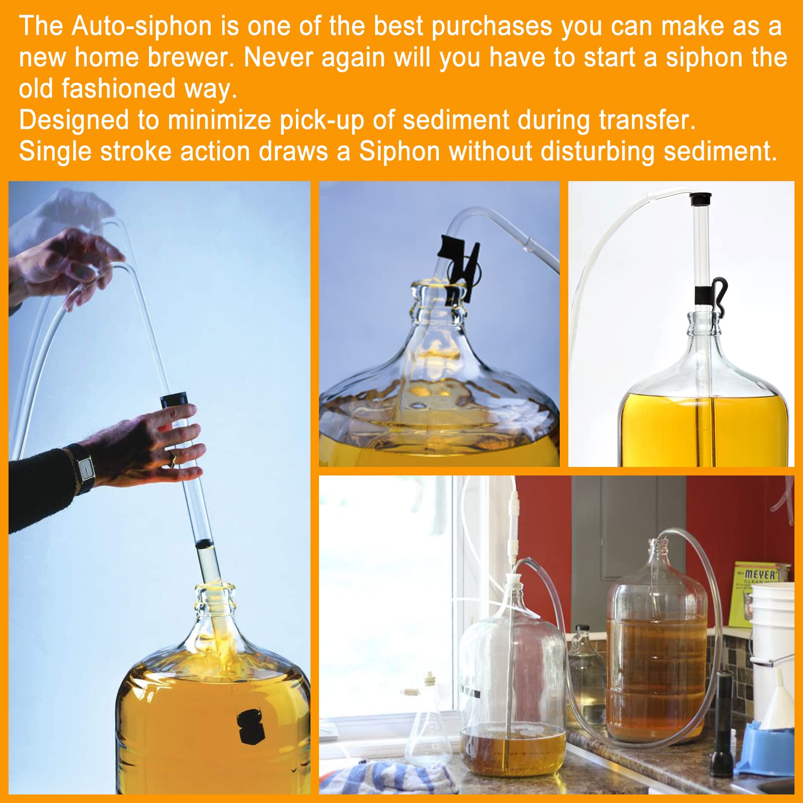 Kit Sifone Per Vino E Birra - Con Tubo E Morsetto, Per Trasferimento Senza Sedimenti - Foto 5