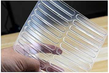 Self Adhesive Rubber Bumper:2.75 * 0.4 * 0.1Inch(L*W*T),Cabinet Door Bumpers Clear, Glass Table Top Anti Slip Pads,Rubber Bumper Strip for Chairs to Protect Walls,Soft Close Door Bumpers.