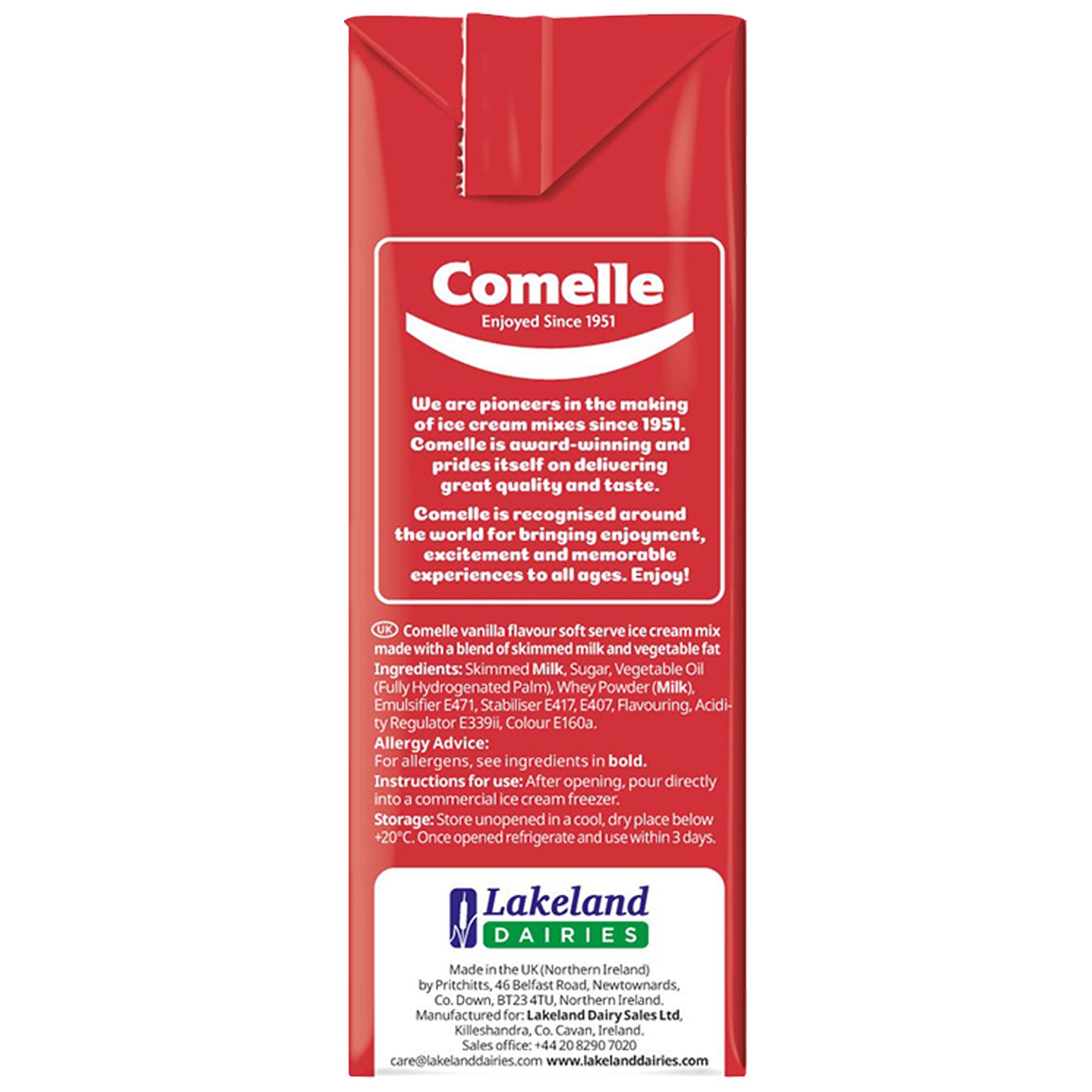 (12 unidades) Comelle Ice Cream Mix UHT 1 litro