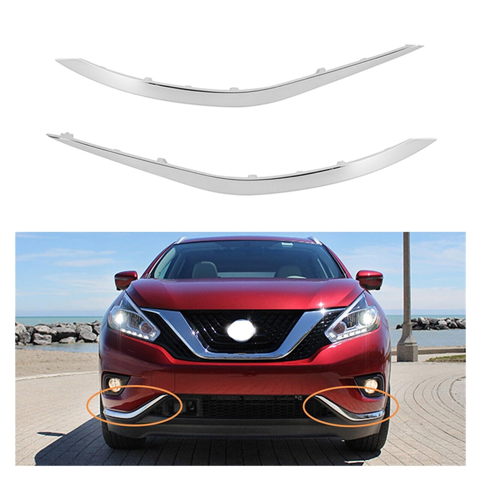Moulure Chromée Pare-choc Avant Droit Nissan Murano 2015-2018 - NI1047100