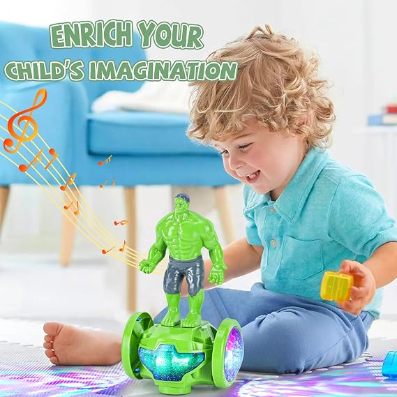 Toys for Boys Girls 3-5 Years Old,Toys Car with Music and Lights,Interactive Electric Robot Toy Bump and Go Cars for Kids Age 3+,Birthday Christmas Party Gifts for 4 5 6 Year Old