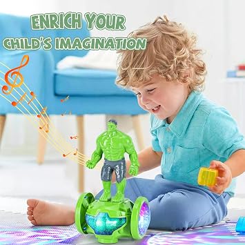 Toys for Boys Girls 3-5 Years Old,Toys Car with Music and Lights,Interactive Electric Robot Toy Bump and Go Cars for Kids Age 3+,Birthday Christmas Party Gifts for 4 5 6 Year Old