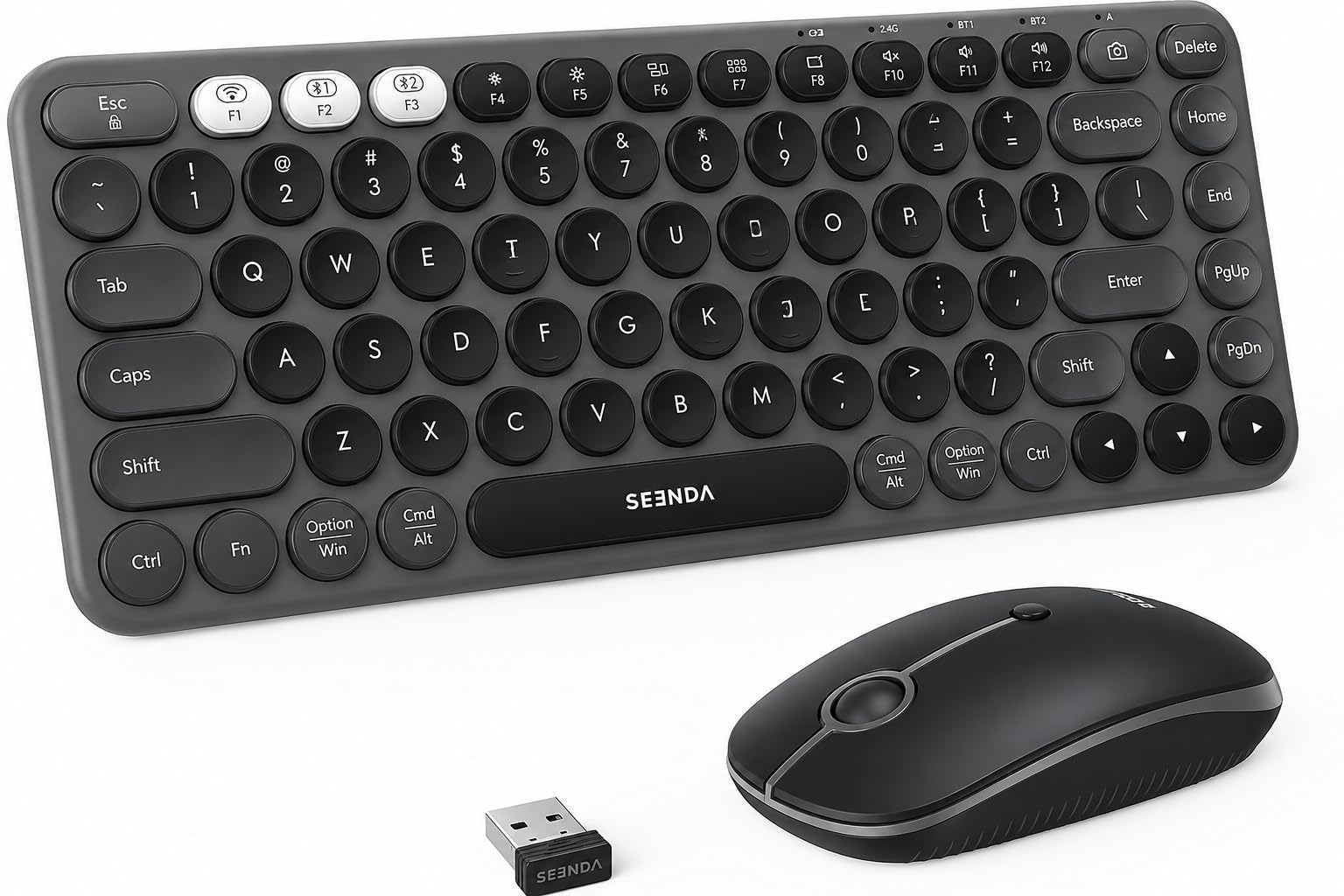 Photo 1 of Seenda Bluetooth Compact Keyboard and Mouse Combo, Black
