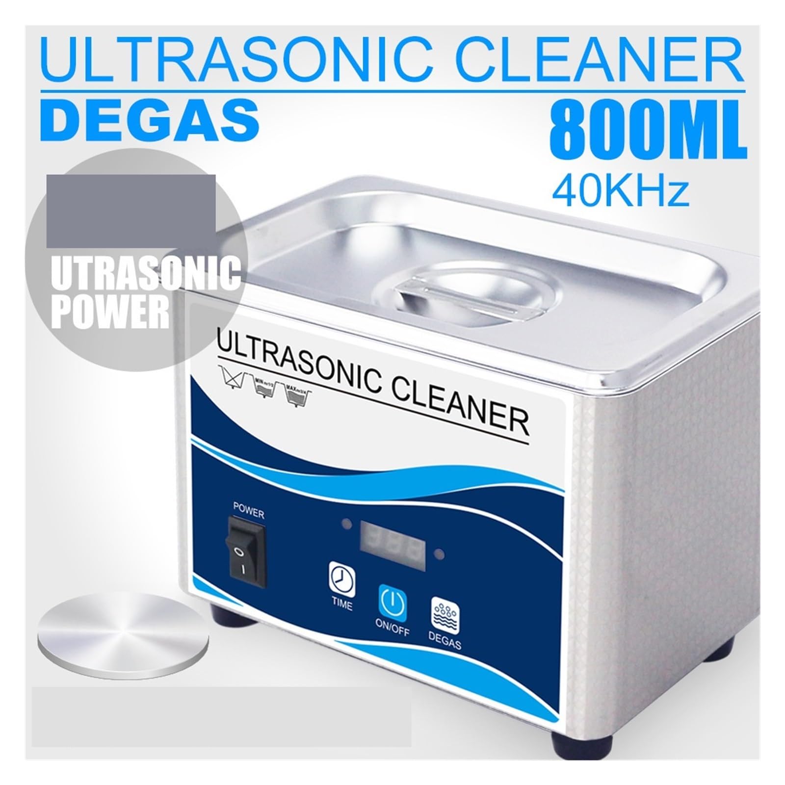 800ml 80W Myjka Ultradźwiękowa Pralka Ze Stali Nierdzewnej Okulary Zegarek Biżuteryjny Proteza Mini Fala Ultradźwiękowa Zbiornik Do Czyszczenia