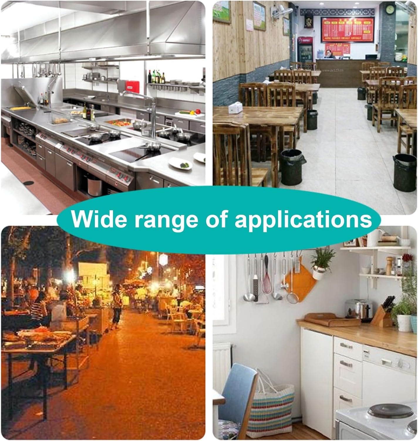 Single Level Stainless Steel Work Table Kitchen Cooktop Chopping Table Packing Table Multi-functional Commercial Preparation Table Sturdy Metal Table