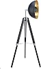 Versanora Fascino Industrial Modern LED Studio Tripod Floor Lamp Tall Standing Light with Dish Shade for Living Room Reading Bedroom Home Office, 63 inch Height, BlackGold