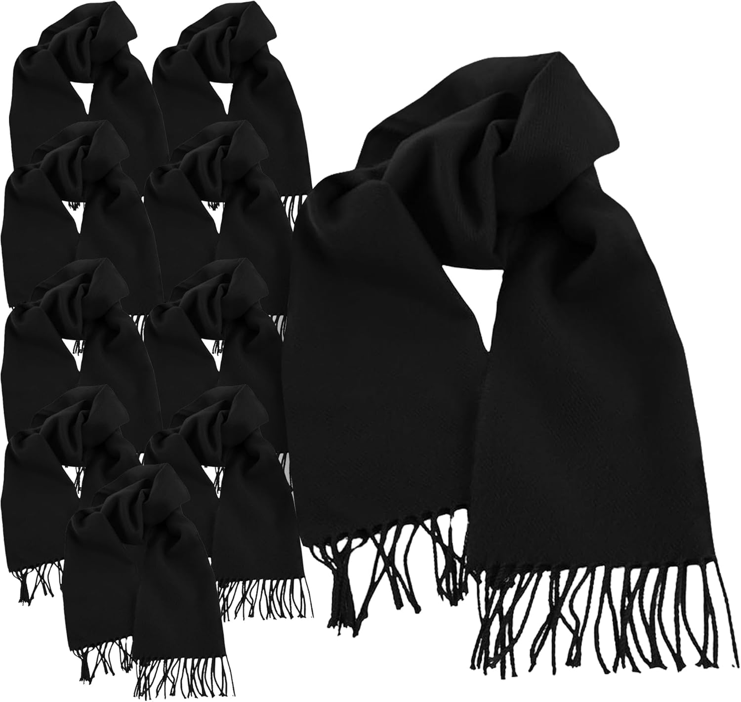 Bulk Winter Scarves, Fleece Soft Lightweight Thermal Neck Wraps for Men, Women &, Warm Cozy Cold Weather Accessories