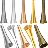 60pcs 30 mm Long Spring Cone Bead Caps Alloy Trumpet Shape Wrap Coil Spring Beads Stoppers for DIY Earrings Tassel Crafts Jewelry Making Supplies Accessories, 5 Colors