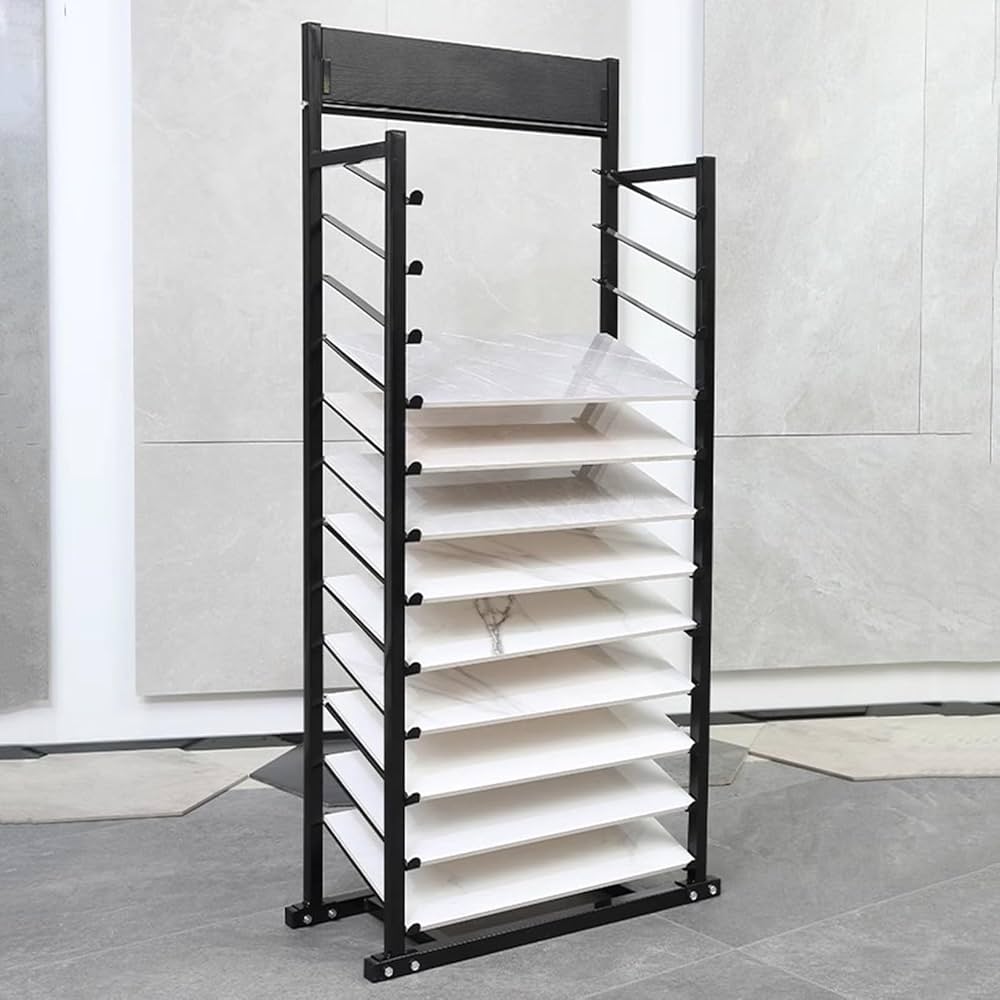 YJEUZCD Floor Tile Display Stand, Floor-Standing Ceramic Tiles Display Stand Rack, Wood Board Display Shelf, Glass Sample Holder Strong Load-Bearing YJEUZCD Floor Tile Display Stand, Floor-Standing Ceramic Tiles Display Stand Rack, Wood Board Display Shelf, Glass Sample Holder Strong Load-Bearing