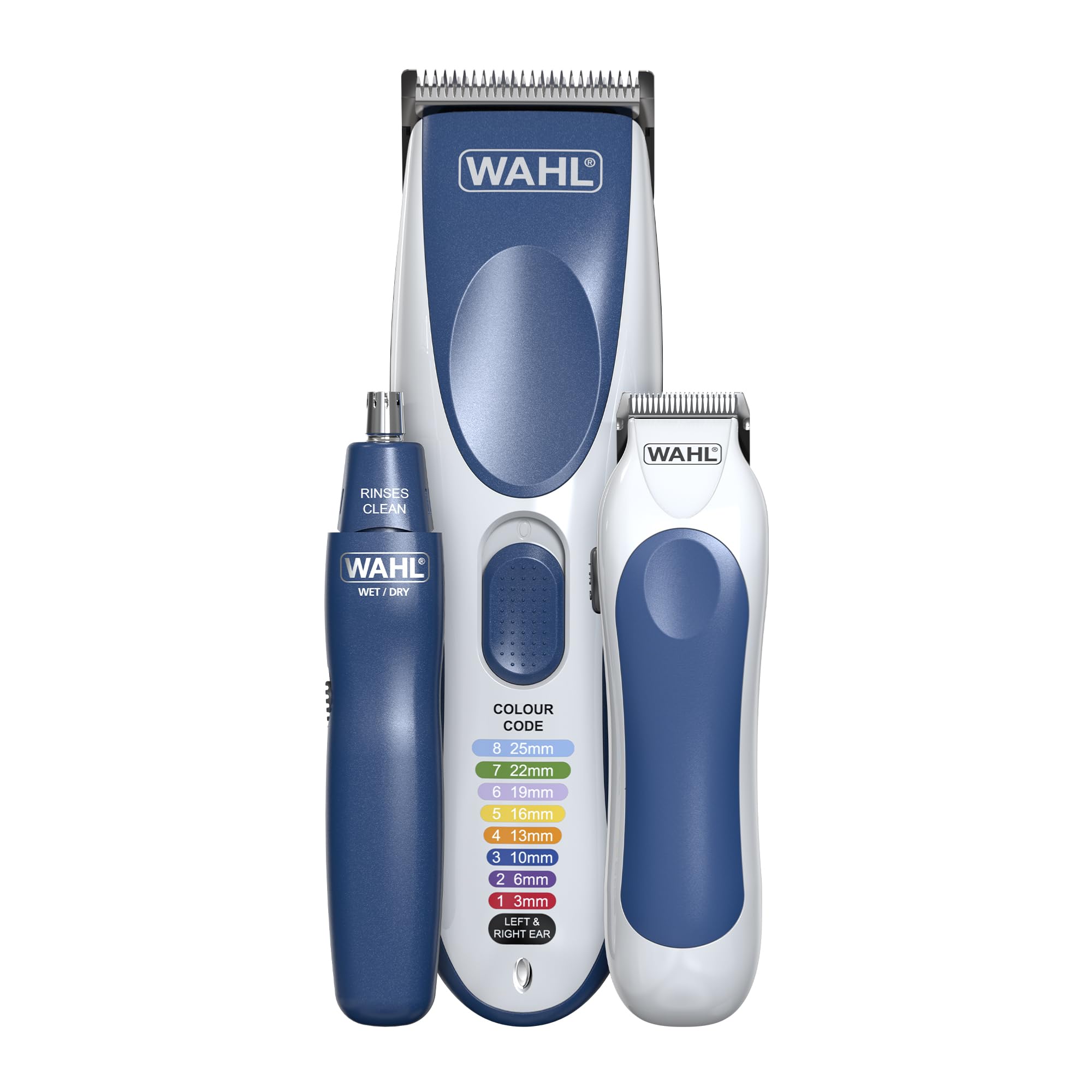Wahl Color Pro Combo 3in1, tondeuse à cheveux pour hommes, kit de coupe familiale, rasoir de tête, tondeuse à cheveux pour hommes avec tondeuse à barbe, tondeuse à nez, tondeuse personnelle