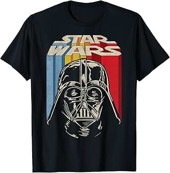 Amazon.com: Star Wars Vintage Darth Vader T-Shirt : Clothing