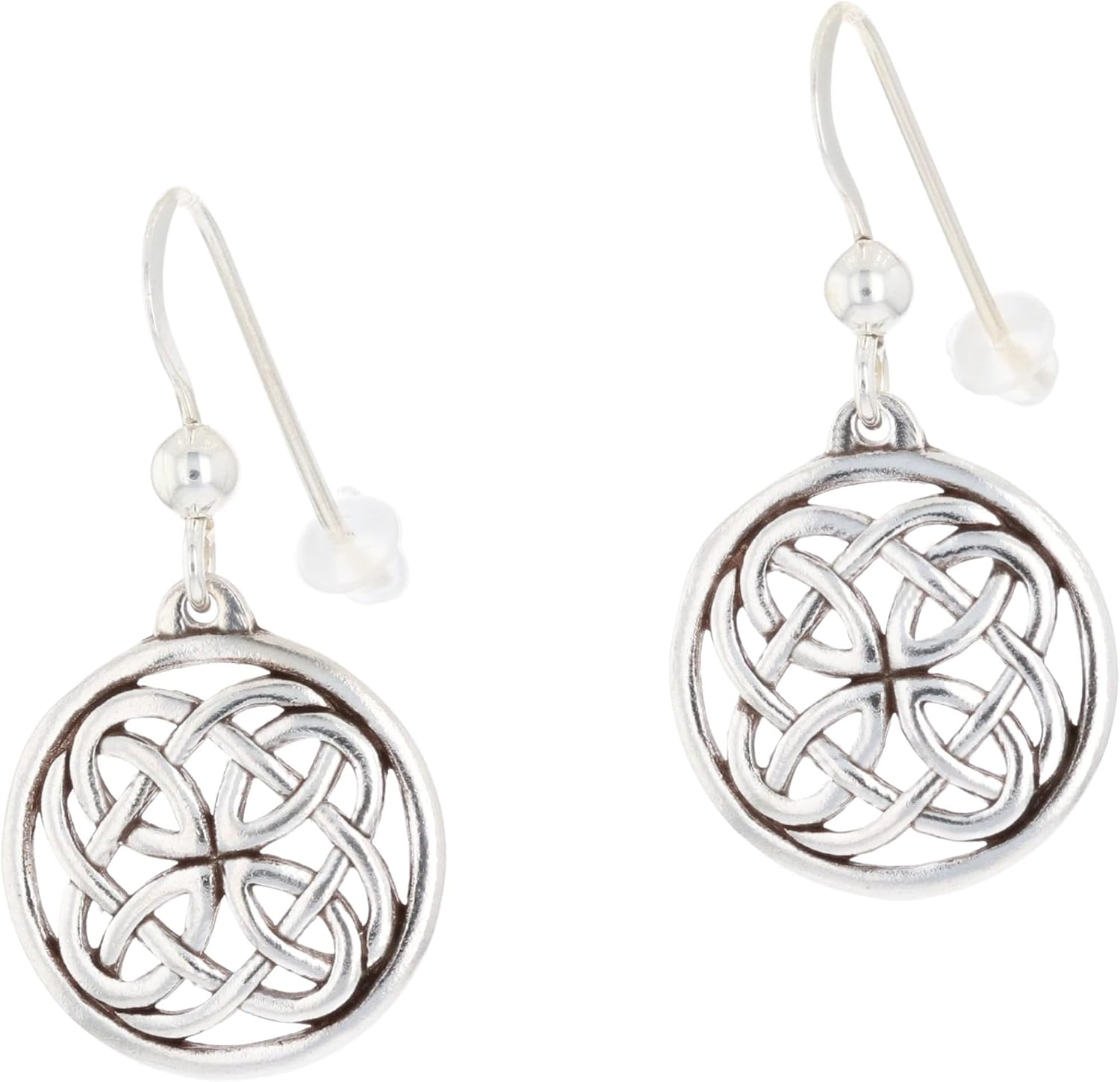 Jewelry Trends Sterling Silver Celtic Unity Knot Woven Dangle Earrings