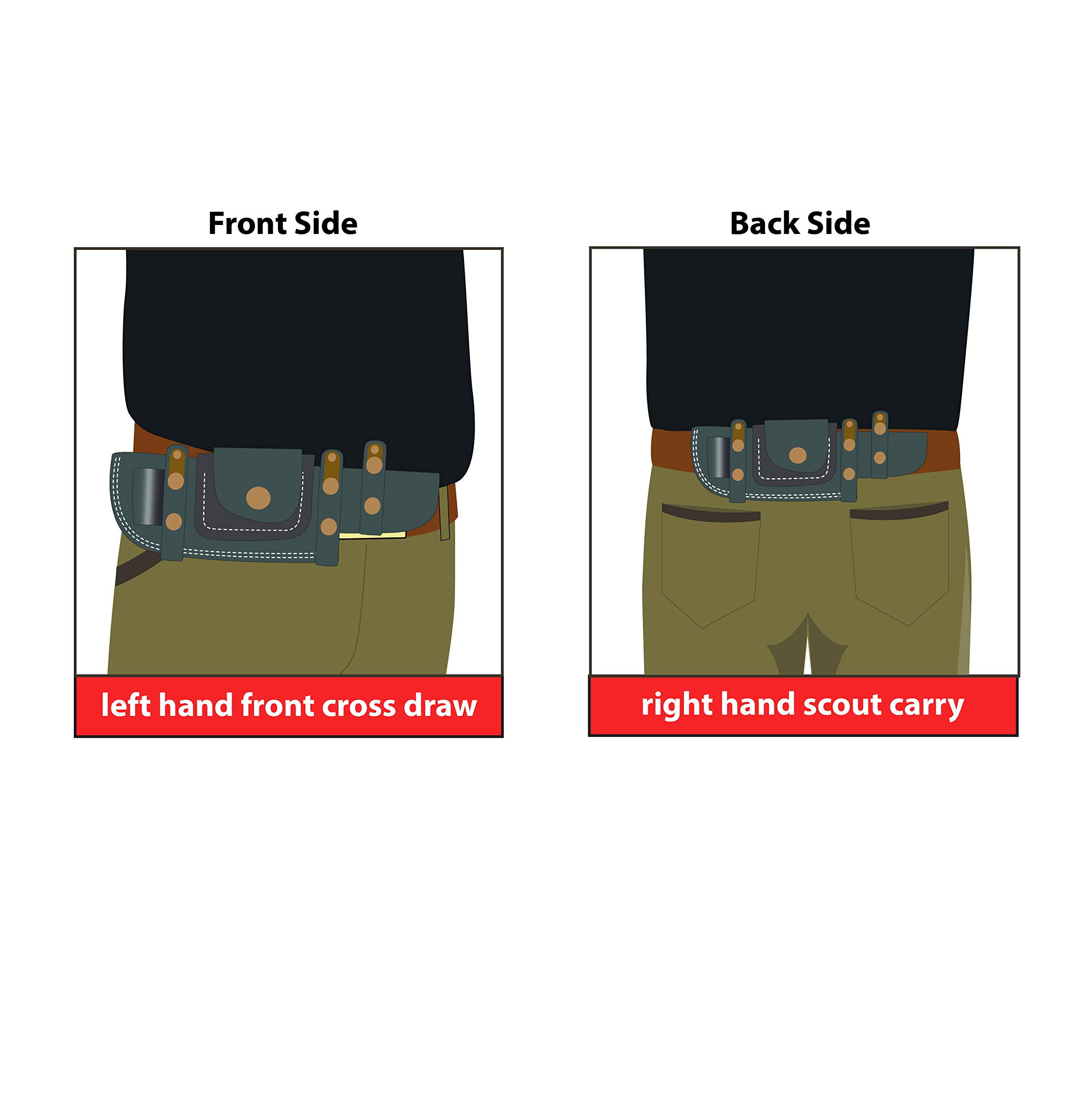 GCS Custom Handcrafted Fixed Blade Leather Right Hand Scout Carry Knife