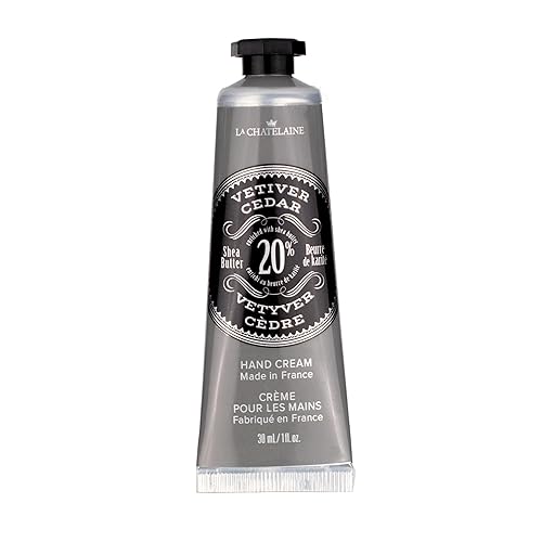 La Chatelaine Crema de manos con manteca de karité al 20% tamaño de viaje, hombres, unisex, aceite de argán orgánico, hidratante, nutritiva, loción La Chatelaine Crema de manos con manteca de karité al 20% tamaño de viaje, hombres, unisex, aceite de argán orgánico, hidratante, nutritiva, loción
