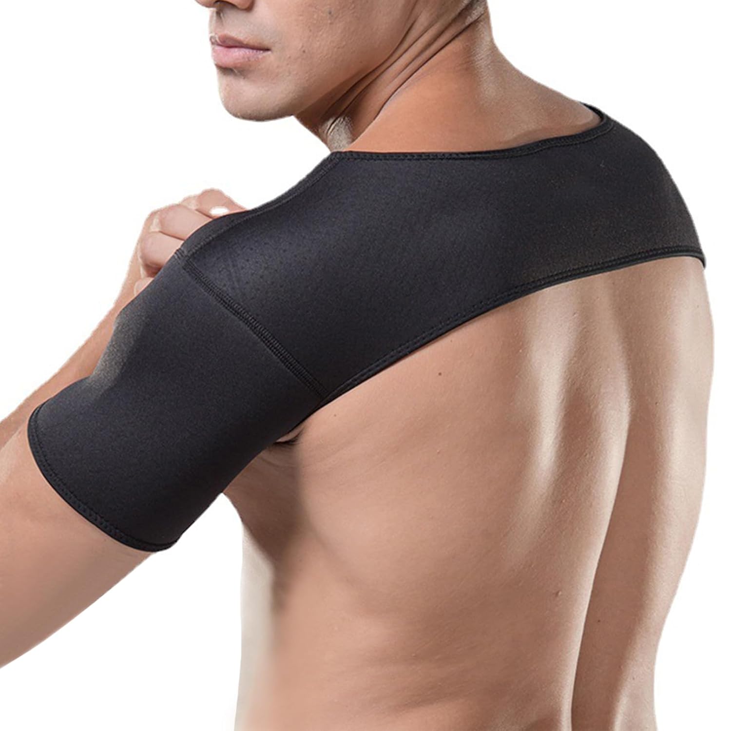 Luwint Double Shoulder Brace Shoulder Strap Chronic Tendinitis Pain Relief Breathable Protective Gear for Sport Workout Lifting Small