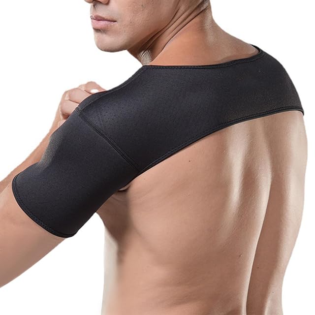 Luwint Double Shoulder Brace Shoulder Strap Chronic Tendinitis Pain Relief Breathable Protective Gear for Sport Workout Lifting Small