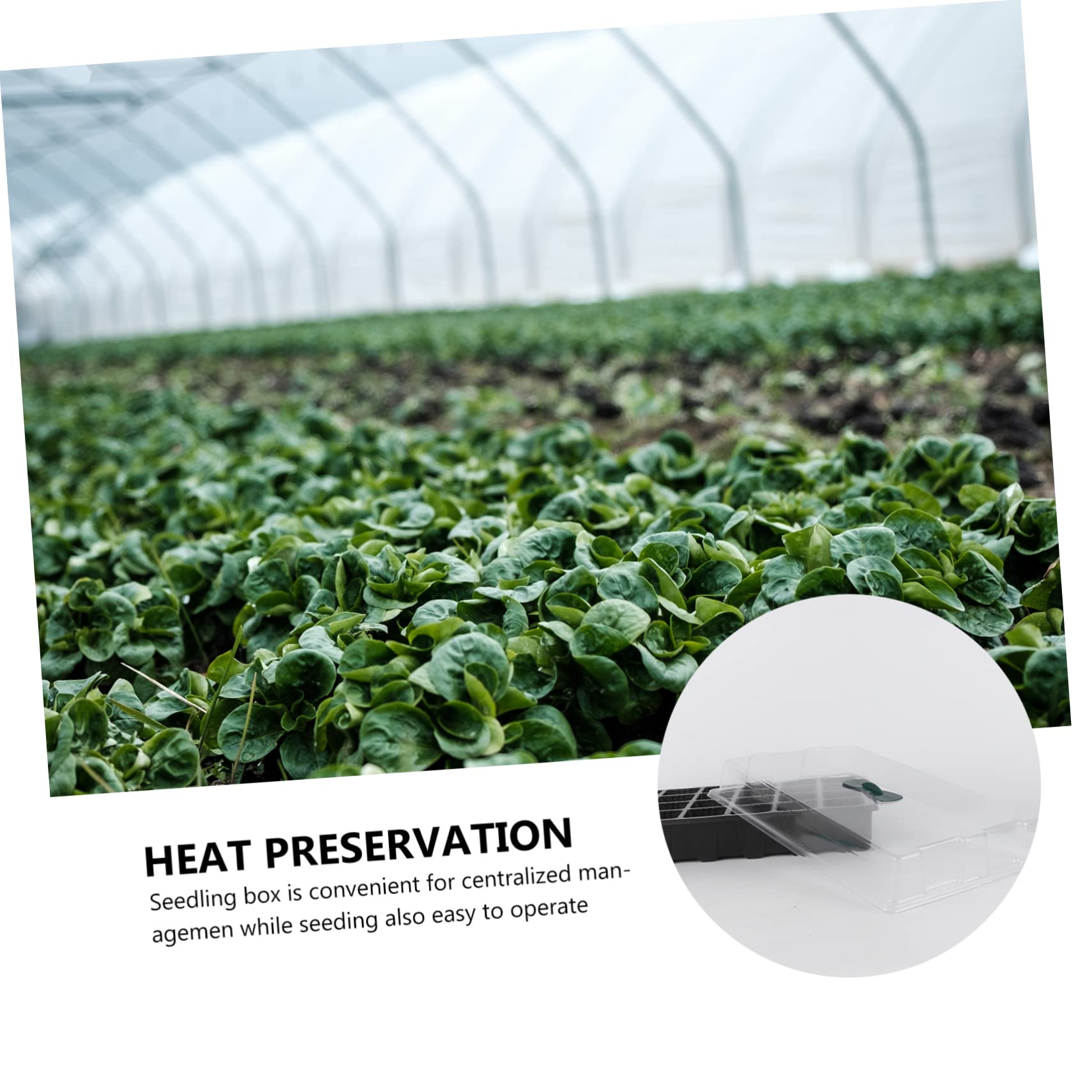 INOOMP 3piezas Bandejas de Germinación para Plantas Macetas de Vivero con Tapa Bandeja de Cultivo Hidropónico Negra para Semilleros